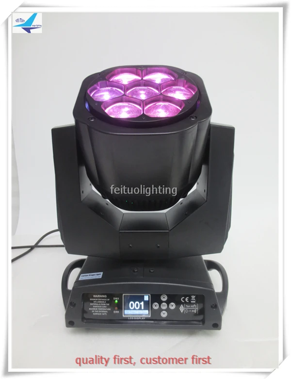 Супер луч Лира Led Мини пчелиный глаз 7x15 Вт движущаяся головка Dmx сценический светильник Rgbw 4в1 зум движущаяся голова мыть Диско клуб Dj Свадебный светильник