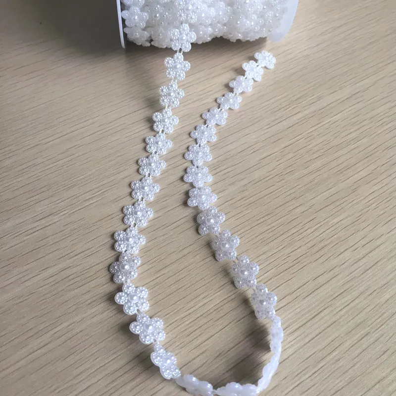 DIY 1 ярдов 13 мм цветок сливы ABS имитация жемчуга украшения свадьбы D240|Бусины для