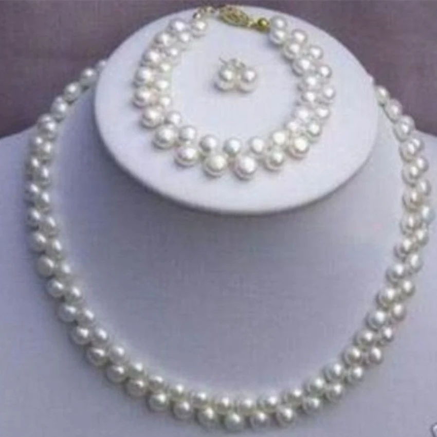 Красивые белые 7-8 мм мода круглый пресноводных натуральный культивированный