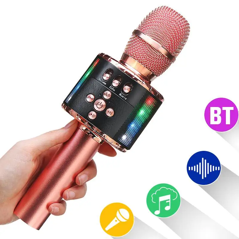 Bluetooth беспроводной ручной микрофон динамик профессиональный микрофон музыкальный плеер для вокала, с рекордером микрофон для KTV вечерние караоке