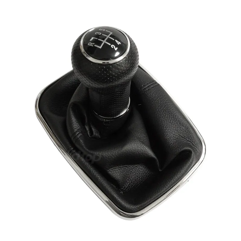 Silver 5 Speed 5, 6 скоростная рукоятка для рычага переключения передач, рычаг переключения передач, гетры, крышка для Volkswagen 1999-2005 Golf 4 IV MK4 R32 Bora MT GTI Jetta - Название цвета: Silver 5 Speed