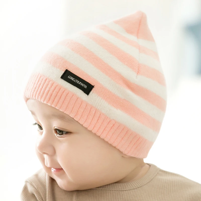 CieiK Newborn Photography Props Soft Baby Hat Warm Children Winter Cap Boys Girls beanie Infant Striped Muts Accessories | Детская
