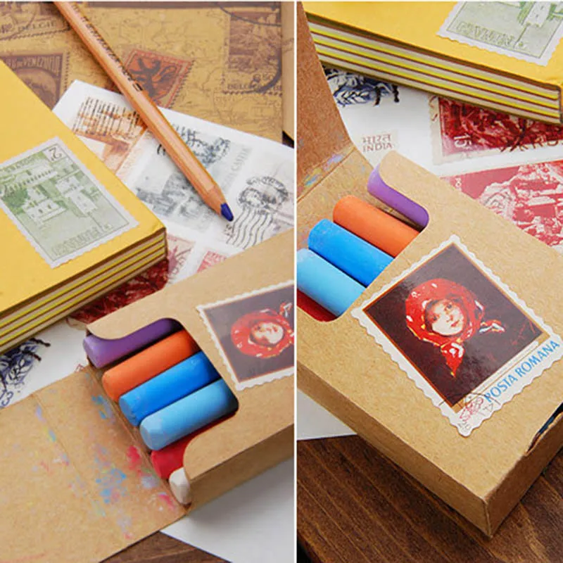 6 листов/сумка Винтаж ретро Европа Путешествия штамп наклейки Sticky Бумага для