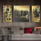 Домашний декор, постер, роскошный, золотой, черный, с абстрактным принтом, для дома, для стены, для гостиной, ретро, минималистичный декор, холст, художественная живопись