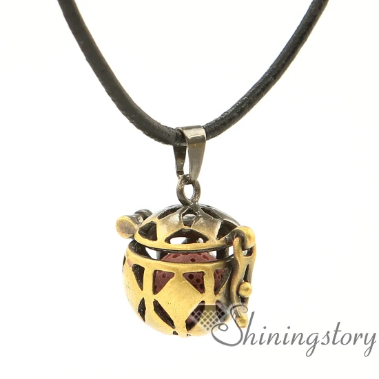 

openwork metal volcanic stone diffuser necklace perfume lockets wholesale diffuser jewelry perfume lockets