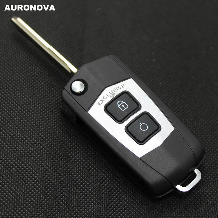 

AURONOVA New Upgrade Folding Key Shell for Mazda 323 Family 2 Buttons Remote Car Key Case DIY