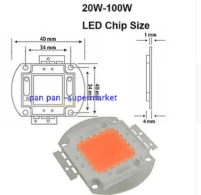 DIY LED Grow light KIT 100 Вт полный спектр светодиодный драйвер led grow chip объектив +