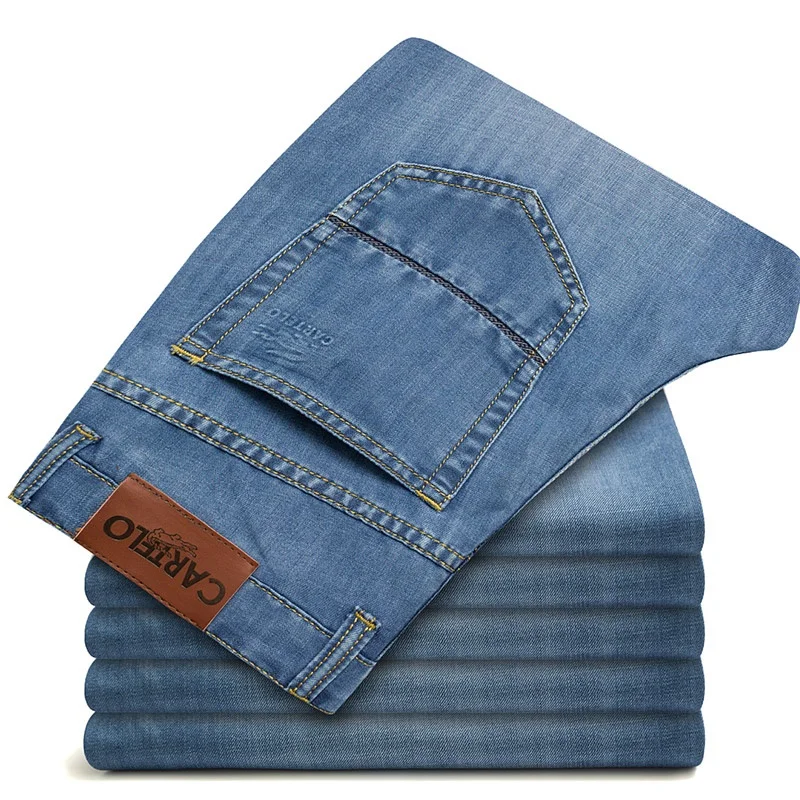 Selected Men's Slim Fit Jean Fashion Mid Waist Light Jeans For Men Clothes Black with Side Pockets 1720 Cartelo Brand 2019 | Мужская
