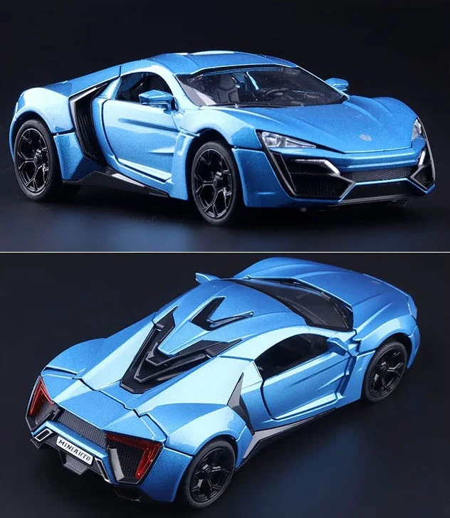 Lykan Hypersport модель автомобиля высококачественные Литые металлические автомобили