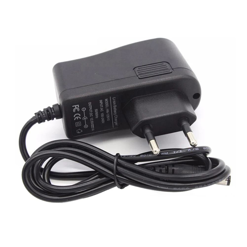 EU Plug США ЕС Plug 12 В Caricatore 12,6 в 18650 батарея Al Litio зарядное устройство DC 5,5*2,1 миллиметр для литиевая батарея зарядное устройство - Цвет: EU Plug