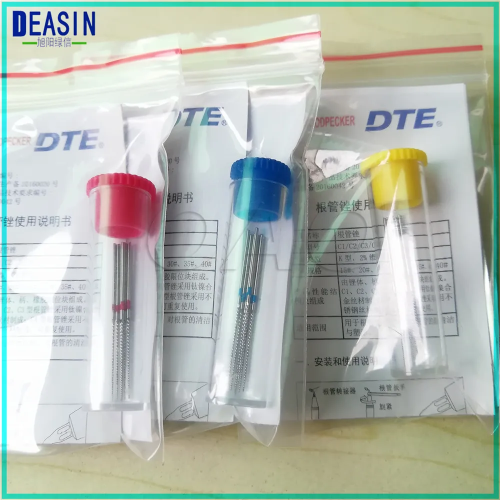 

4 Boxes Dental original Woodpecker Niti Endo Endodontic U-FILE optional 15#_40# Used for Root Canal Cleaning