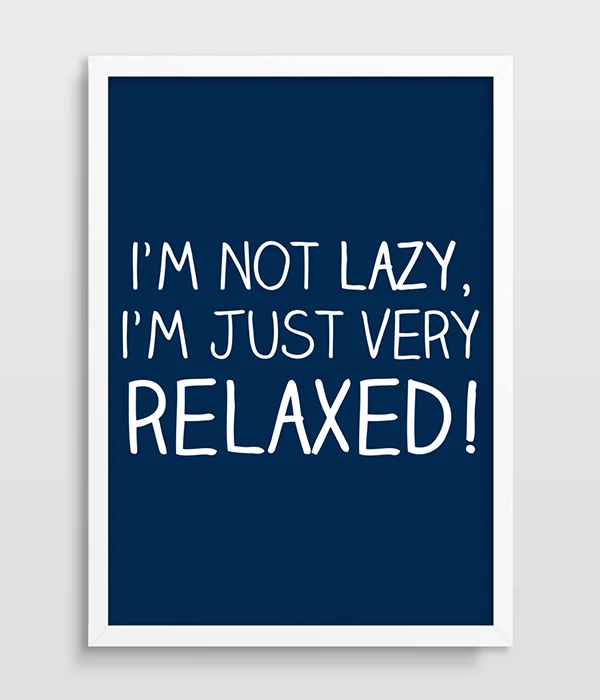 Забавный офисный постер с типографская печать типография домашний ленивыми