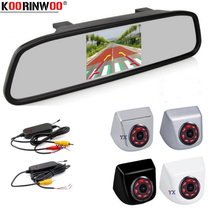 Автомобильная камера для парковки Koorinwoo 720P 4 3 дюйма TFT ИК ночное видение| |