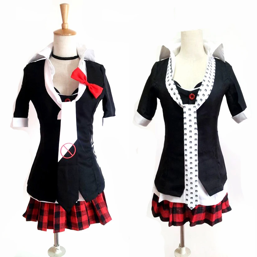 Danganronpa косплей аниме Dangan Ronpa Дзюнко Эносима Косплей Костюм Школьная форма игровые наряды костюмы реквизит Монокума заколки