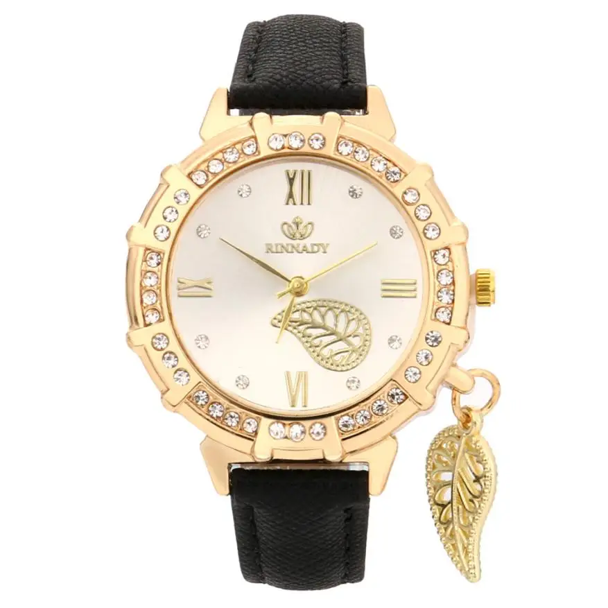 Горячая Распродажа простые Стильные повседневные женские часы с бриллиантами