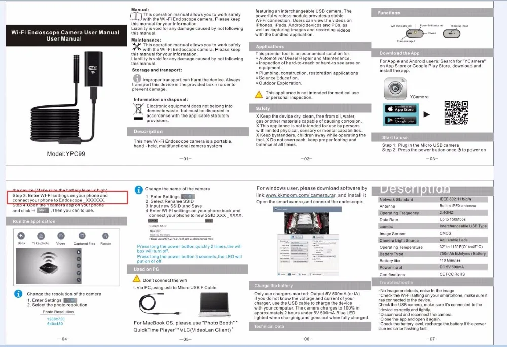 TRINIDAD WOLF wifi эндоскоп камера жесткий мягкий кабель Инспекционная камера 8 мм 1 м IOS USB эндоскоп бороскоп для Iphone 7 6 8 5 X