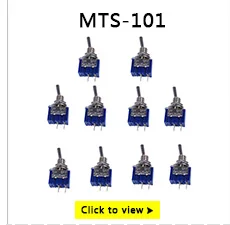 10 шт. MTS-101 2-контактный SPST переключатель ВКЛ-ВЫКЛ 2 положения 6A 250 В AC мини-тумблер