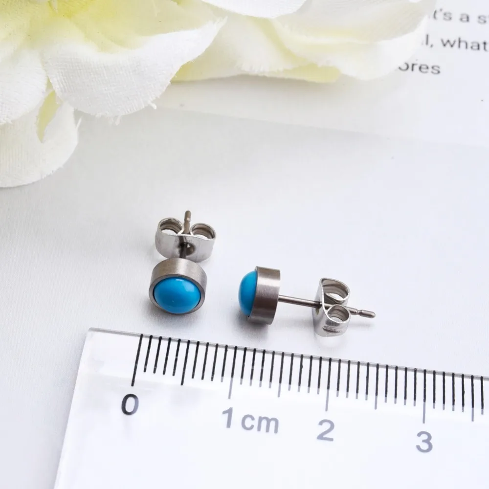 Новые простые маленькие 6 мм зеленые серьги в виде драгоценных камней для женщин