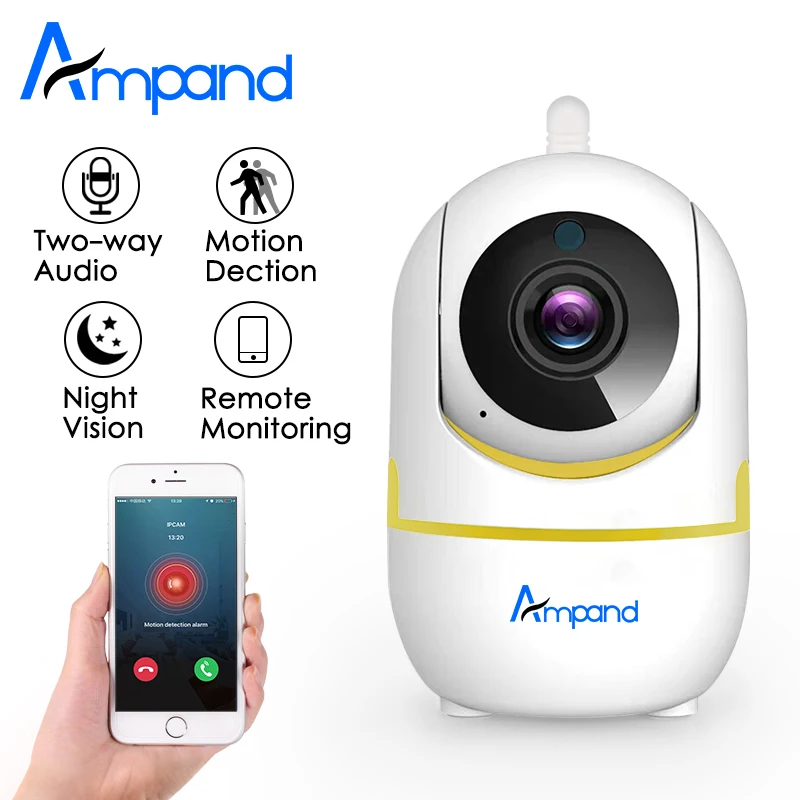 Ampand 1080p HD Беспроводная охранная домашняя ip камера ночного видения с поддержкой tf