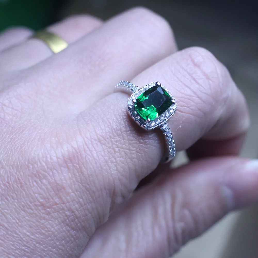 Виктории Вика модное ювелирное изделие 3ct 5A Циркон зеленый камень Cz обручальные