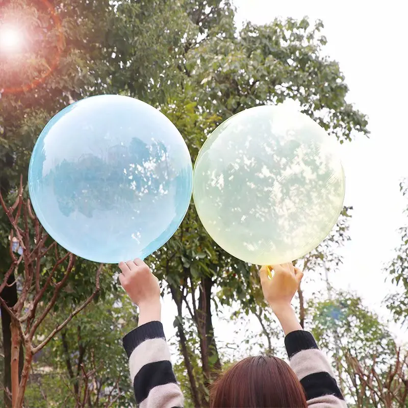 

10/20/50pcs 18inch No wrinkles Clear Bubble Balloons Transparent PVC Helium Balloons Brithday Party Decor Event Party Globos