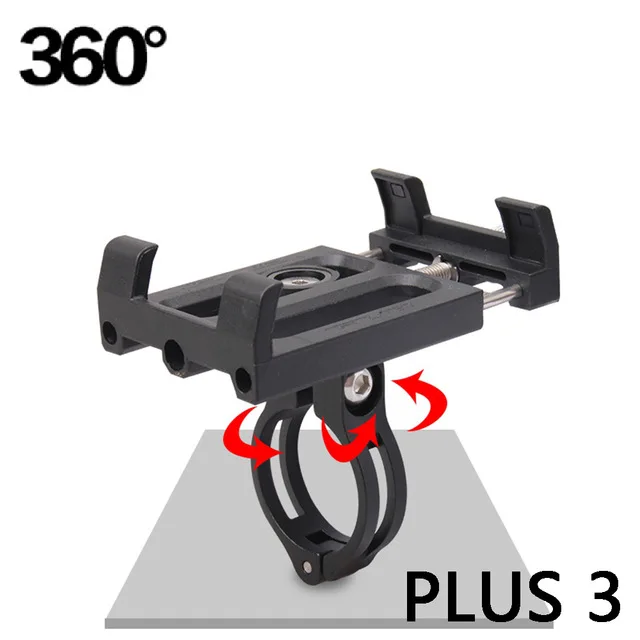 GUB Plus 6 Plus 3 360 Вращающийся MTB велосипедный держатель для телефона Поддержка мотоцикла GPS крепление для велосипеда руль велосипеда Мобильный телефон Стенты - Цвет: PLUS 3-Black