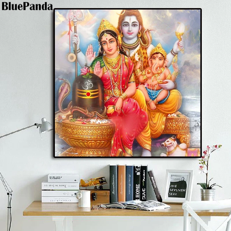 Настенные постеры для семейного портрета Шива Картина на холсте с принтами