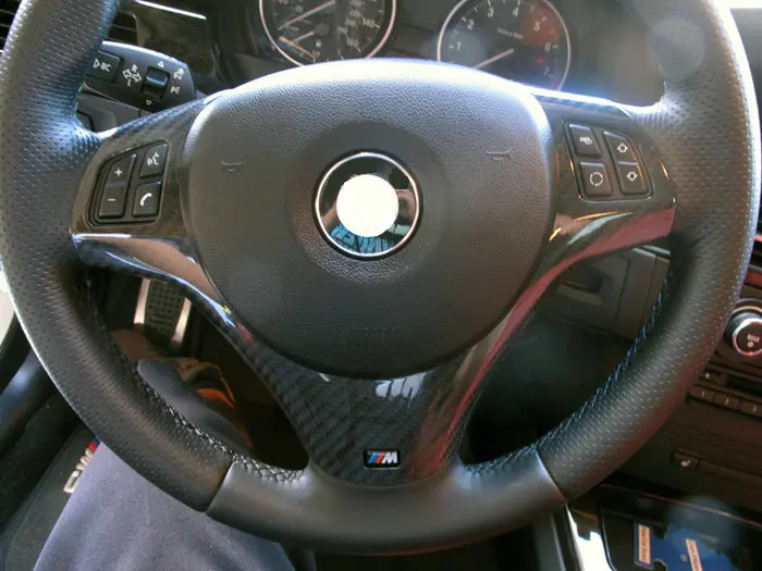 E92 M3 панель рулевого колеса из углеродного волокна Замена глянцевого внутренняя