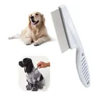 Щетка для груминга домашних животных, триммер из нержавеющей стали, длинный, плотный, для вычесывания шерсти