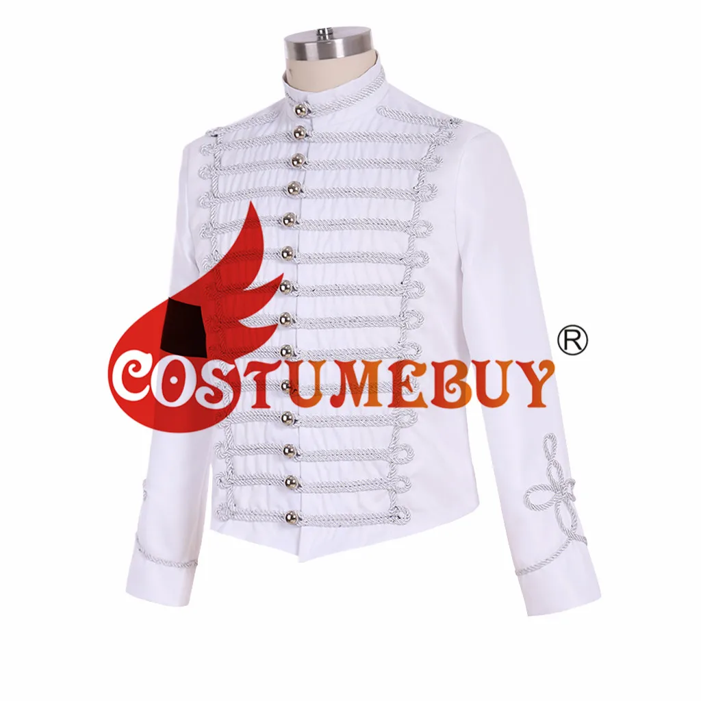 CostumeBuy в стиле Майкла Джексона, белое пальто куртка, костюм для косплея, Майкла Джордана в стиле милитари сценический костюм с курткой L920