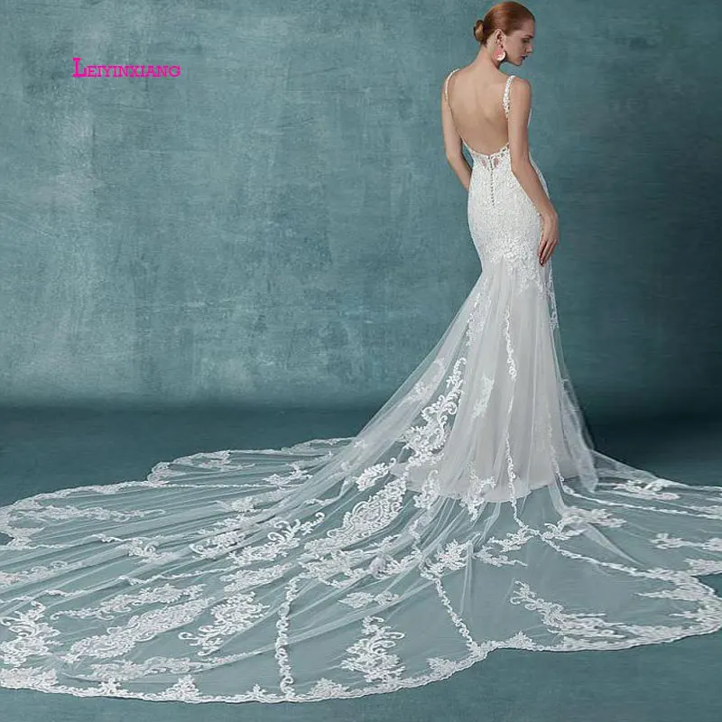 LEIYINXIANG Новое поступление популярное свадебное платье невесты Vestido De Noiva Sereia халат