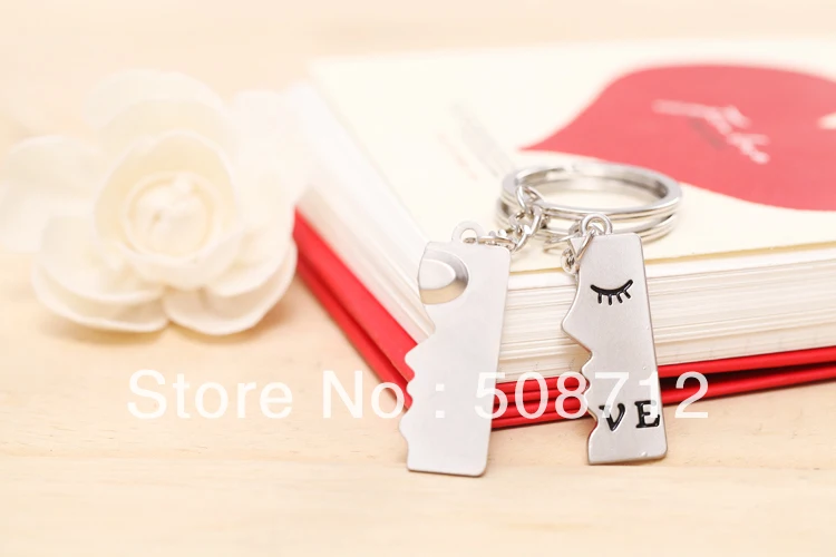 Бесплатная доставка! 20 пар/лот сладкая любовь Улыбка поцелуй лицо брелок для