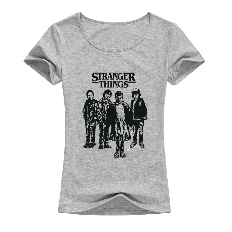 Женская футболка с коротким рукавом и принтом очень странные дела|hipster tee|printed t shirt