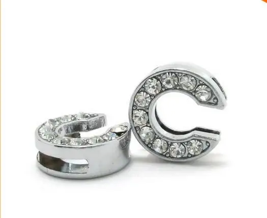 Модное! 8 мм 50 шт * C Slide letters Wear Fit Браслеты или ошейник для домашних животных DIY