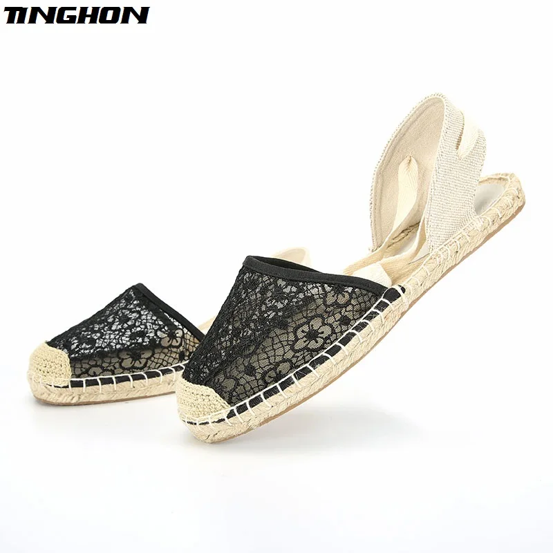 New Summer Women Espadrilles Ankle Strap Platform Sandals Lace Flower up Flat 35-43 | Обувь