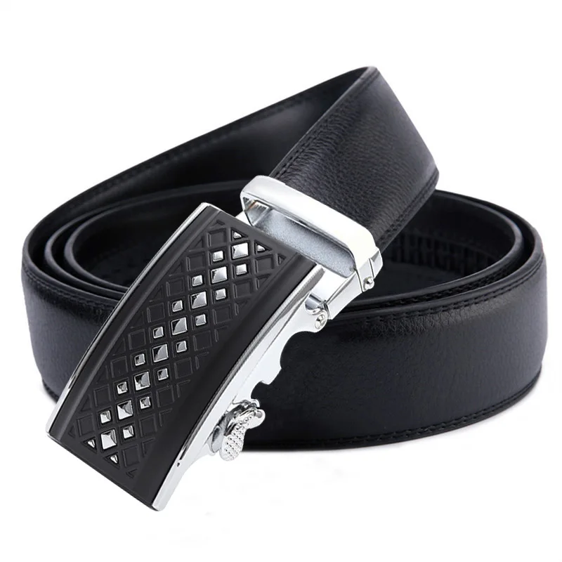 Men Leather Belts Automatic Buckle Metal Belt Lucxury Designer For Youth Business Genuine Wholesale | Аксессуары для одежды