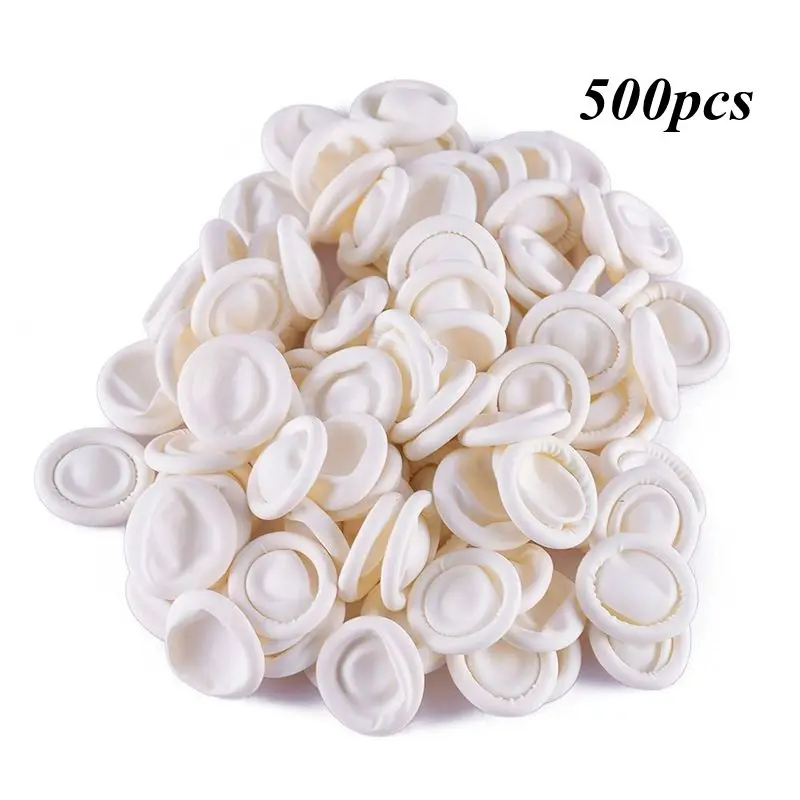 

500pcs/bag white Tattoo Finger Cots Gloves Latex Rubber Anti-Static Permanent Makeup Tattoo Accessories Supply Free Shipping