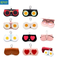 2022 pu leather cartoon cute travel women sun eye glasses box bag case protection carry sunglasses box cover eyewear accessoires