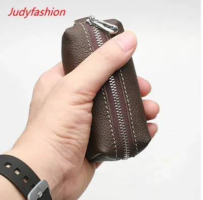 JudyFashion Handmade First layer cowhide leather unisex tiny coin bag business lady waist large capacity money holder wallet | Багаж и