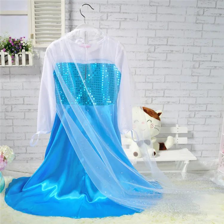 6.99 / pcs новорожденных девочек платье эльза анна ну вечеринку дети одеваются