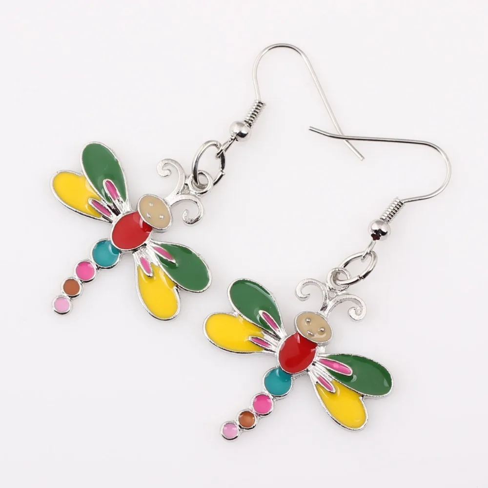 Женские серьги-подвески в виде стрекозы | Украшения и аксессуары