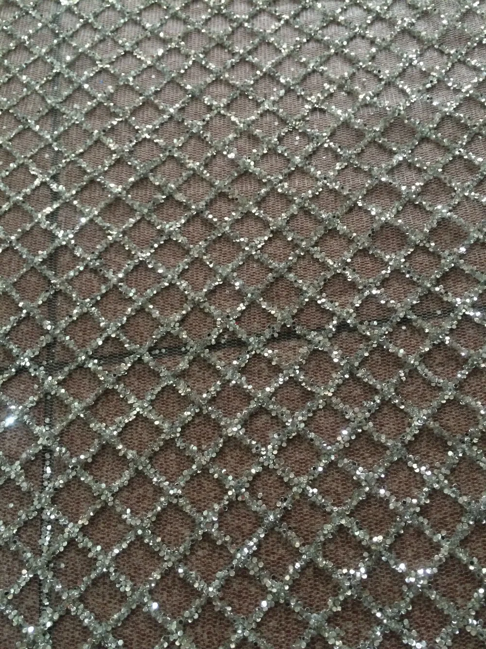 Серебряное кружево с блестками французское Тюлевое модное Африканское
