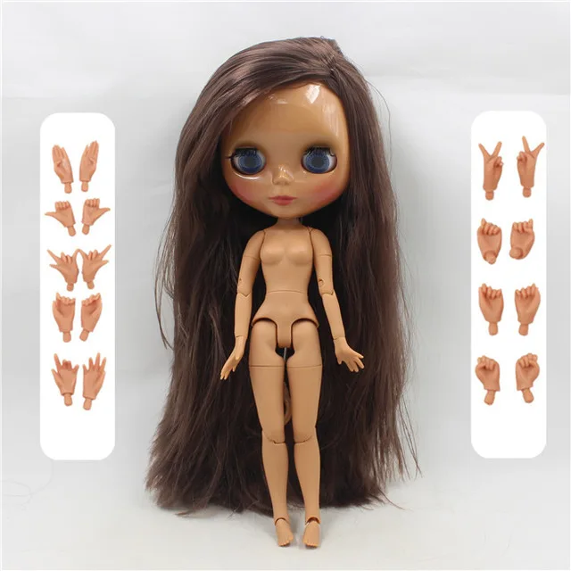 shiny face Фабрика blyth кукла 1/6 bjd кукла с одеждой обувь или новое лицо голая кукла 1/6 30 см - Цвет: shiny face