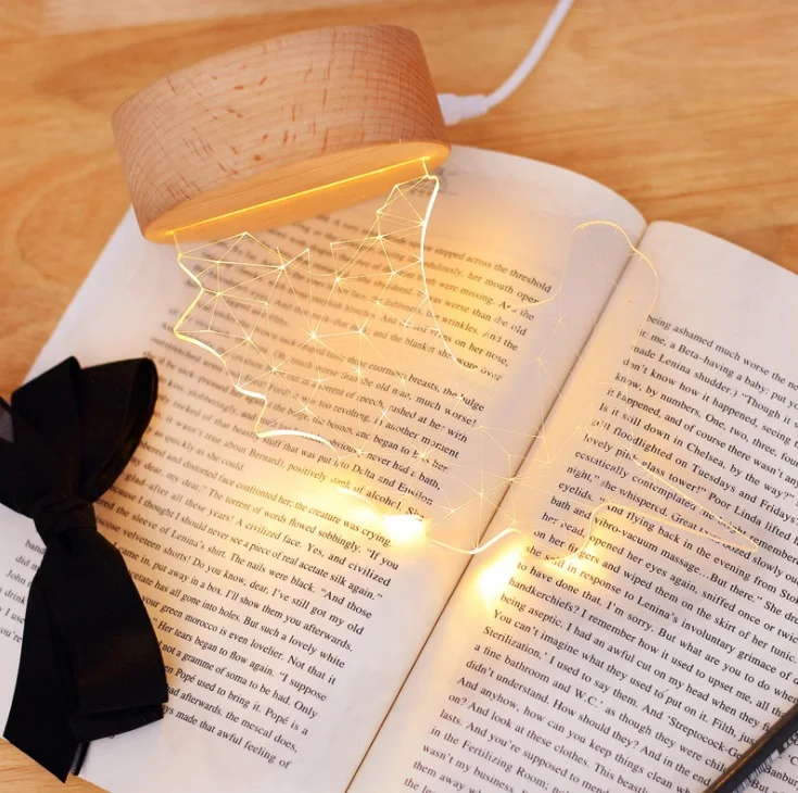 LED Единорог светящийся атмосферный свет с USB и офисным 3D декором стола
