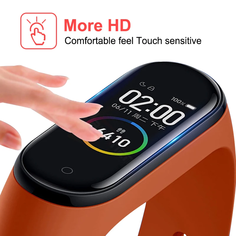 Защитная пленка на весь экран для Xiaomi Mi Band 3 2 4 не закаленное стекло 5 шт. |