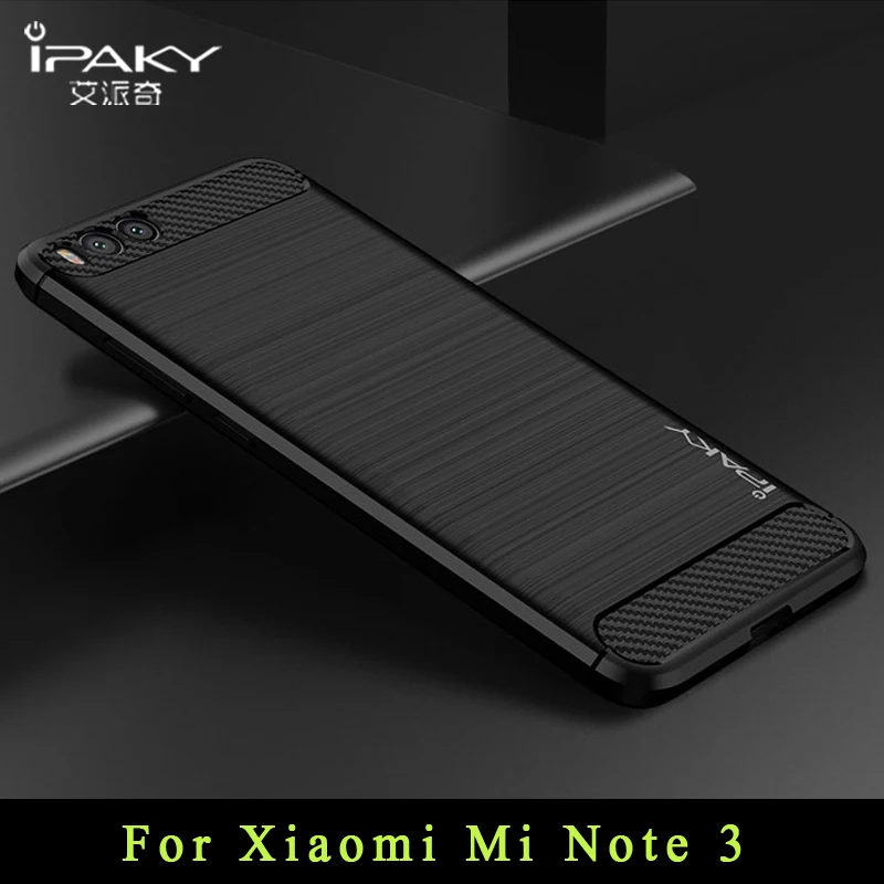 ipaky Cover For Xiaomi Mi Note 3 Case Silm Luxury Brushed TPU silicone Note3 Cases |
