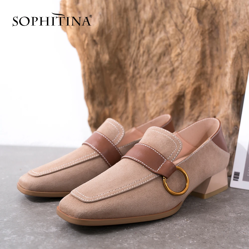 SOPHITINA/Новинка весны 2019 женские туфли-лодочки в сдержанном стиле ретро с