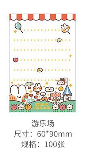 G 100 листов милый хлеб кролик блокнот для заметок Kawaii канцелярские принадлежности N Times Липкие заметки портативный Блокнот Школьные офисные принадлежности Papeleria - Цвет: G
