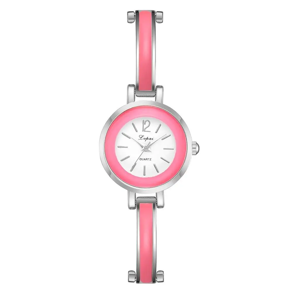Silver Pink Lvpai Брендовые женские часы-браслет роскошные часы из розового золота женские модные повседневные Кварцевые часы Женские часы montre femme - Цвет: Silver Pink