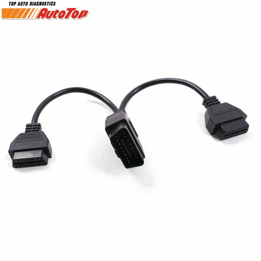 Лучший диагностический кабель OBD 2 ODB2 1-2 16 Pin 1 штекер на гнездо Y Удлинительный OBD2